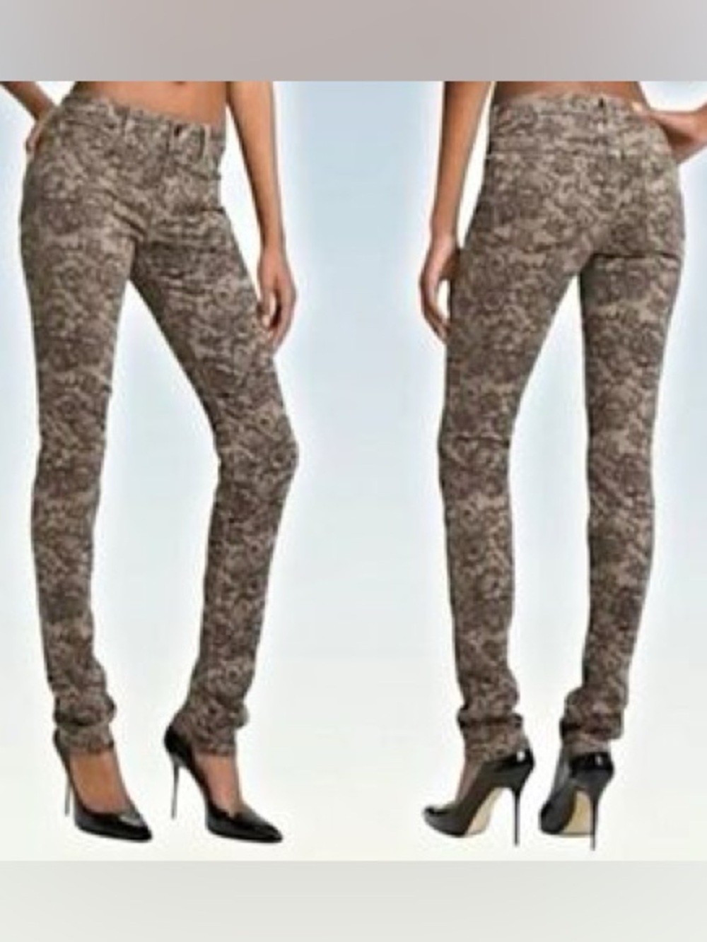 Joe’s Women’s Chantilly Lace Blush Gray Skinny Jeans Size 27